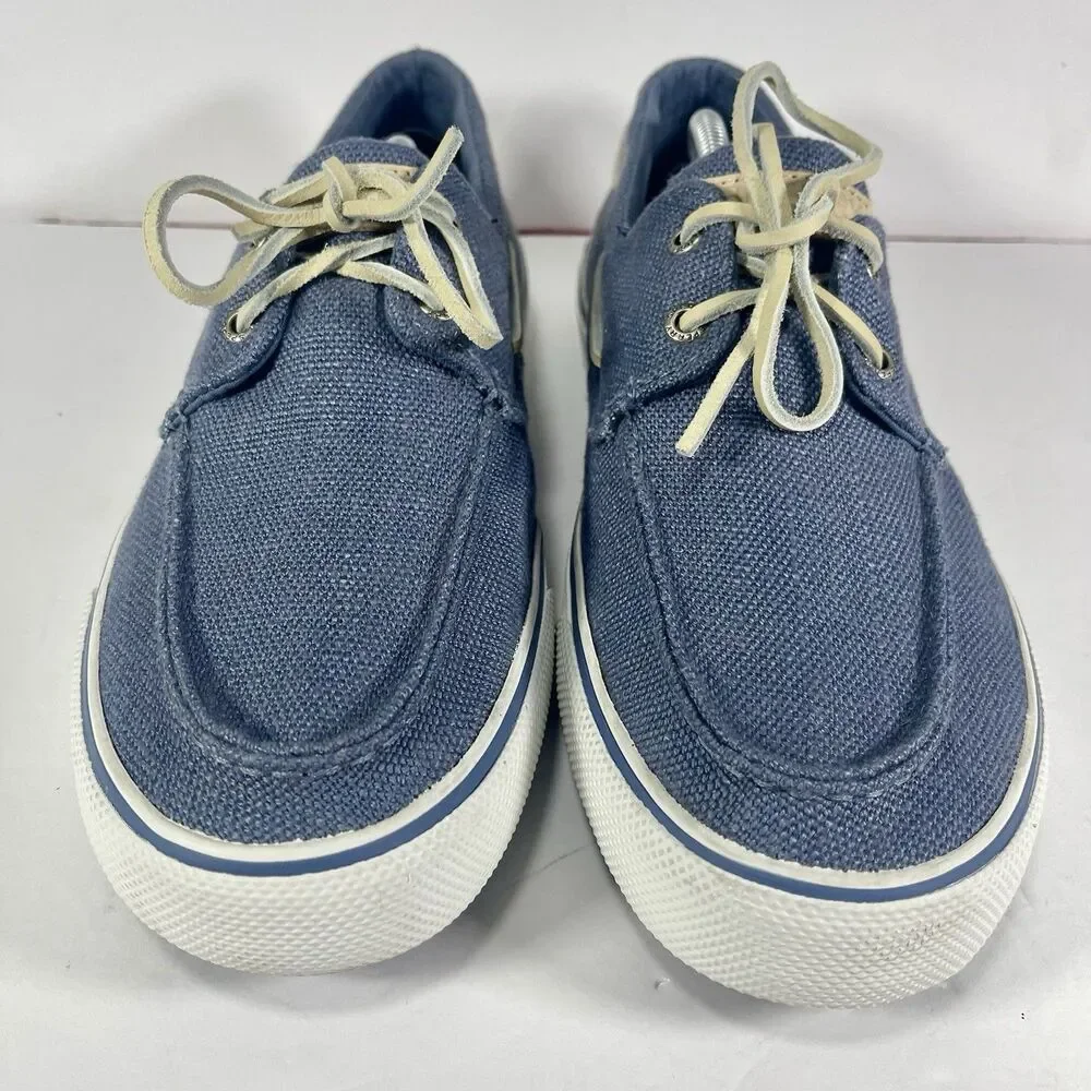 Sperry Top-Sider Men's Blue Canvas Boat Shoes - Size 11.5